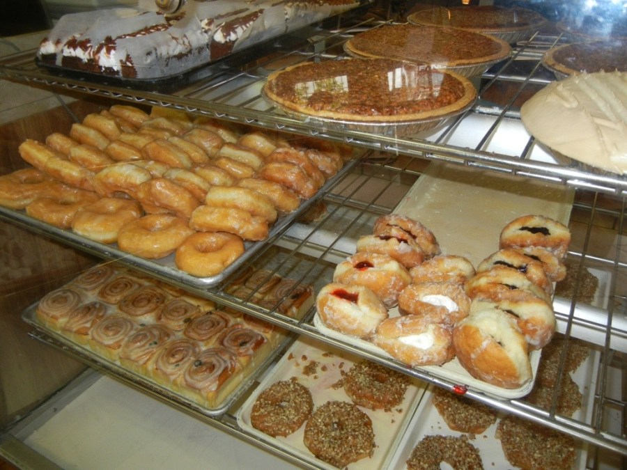 One of the many bakery cases at Holt's.