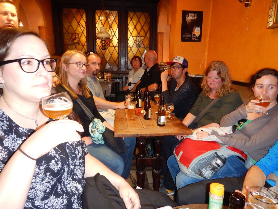 The group gets ready for taste number 4