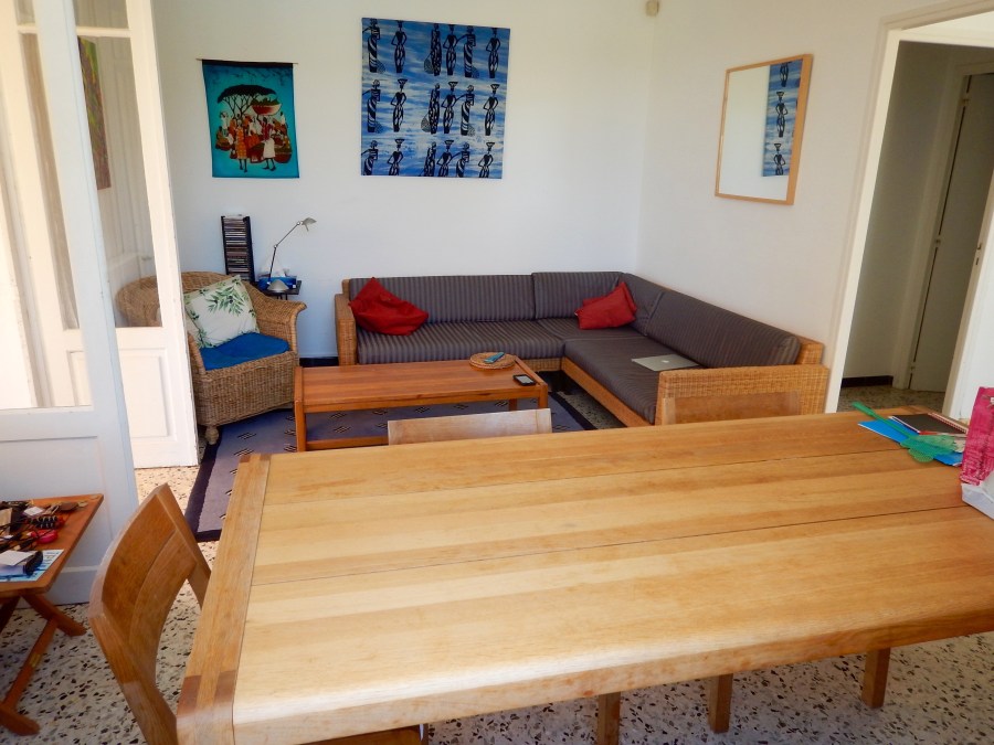 taken through the window, dining table in foreground