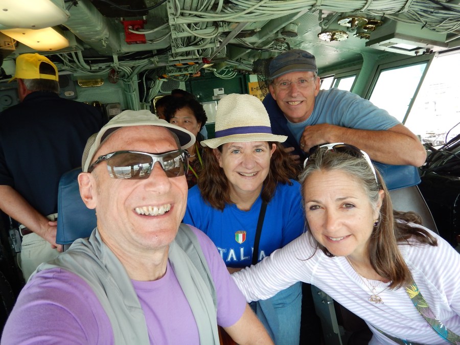 enjoying history with Nancy and Michael