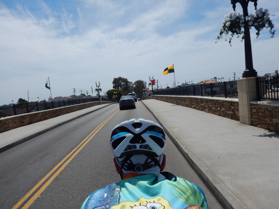 blue skies and puffy clouds heading onto Balboa
