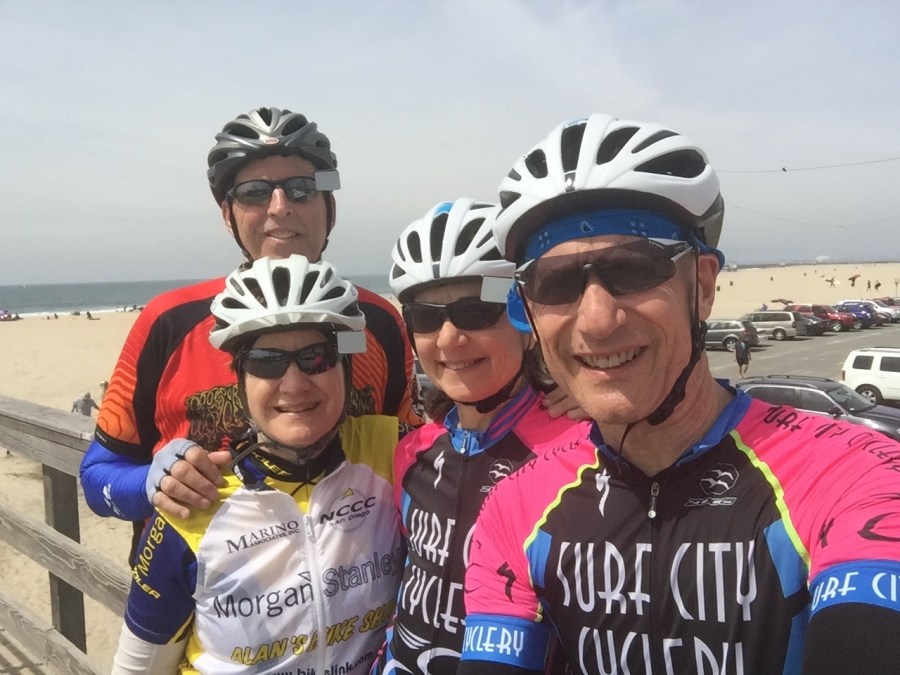 Long Beach is off in the hazy distance behind us