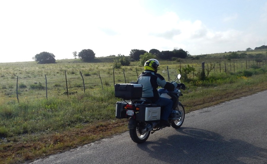 Ric Becker riding the route with the tandems