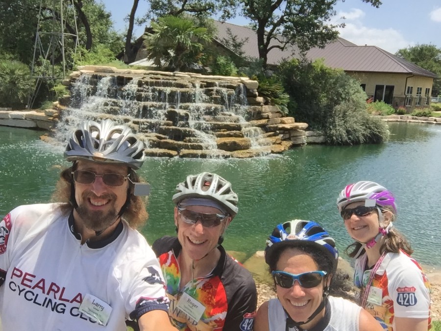 with riding companions Larry & Debbie right before we finish the pre-tour