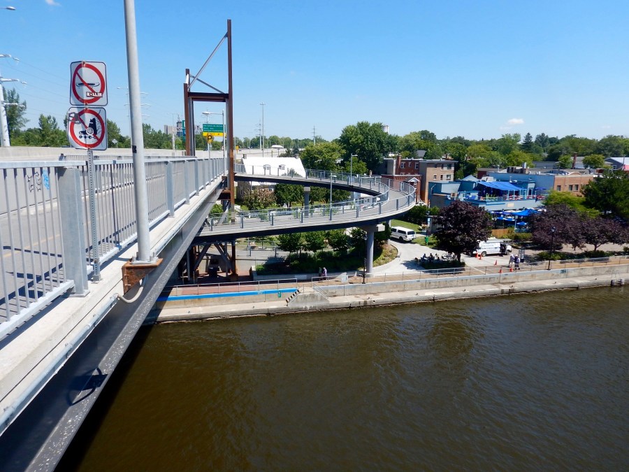 start of the journey over water on this crazy bridge