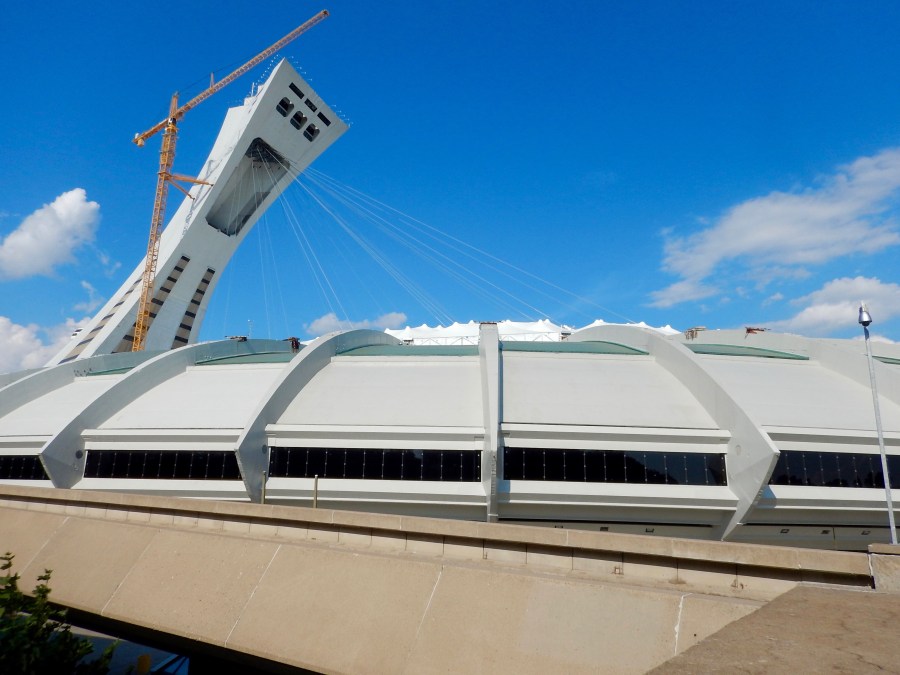 this was the olympic stadium, later the montreal expos played here
