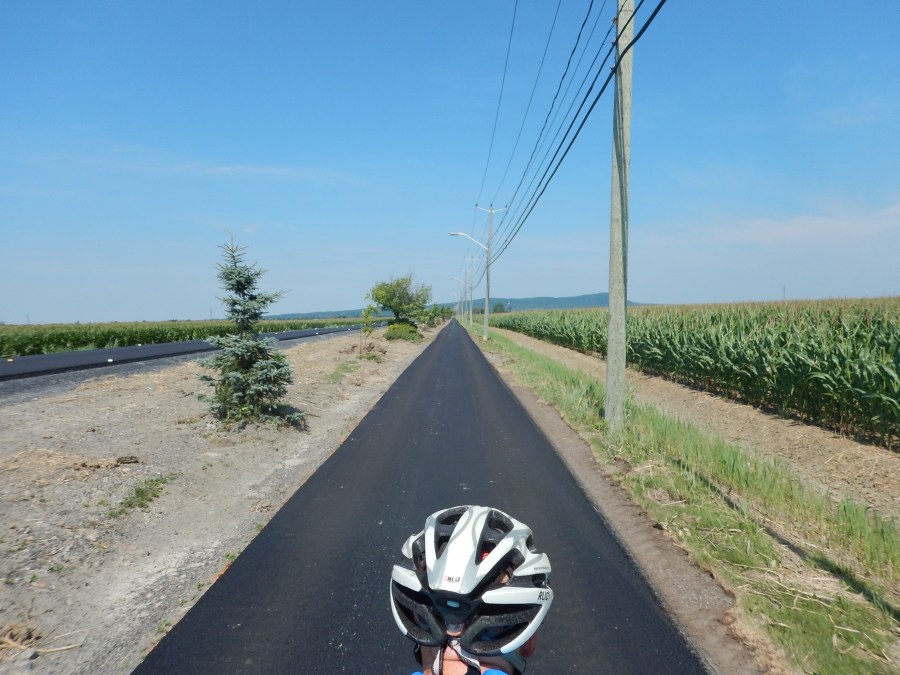 we enjoy our own personal bike path and roadway