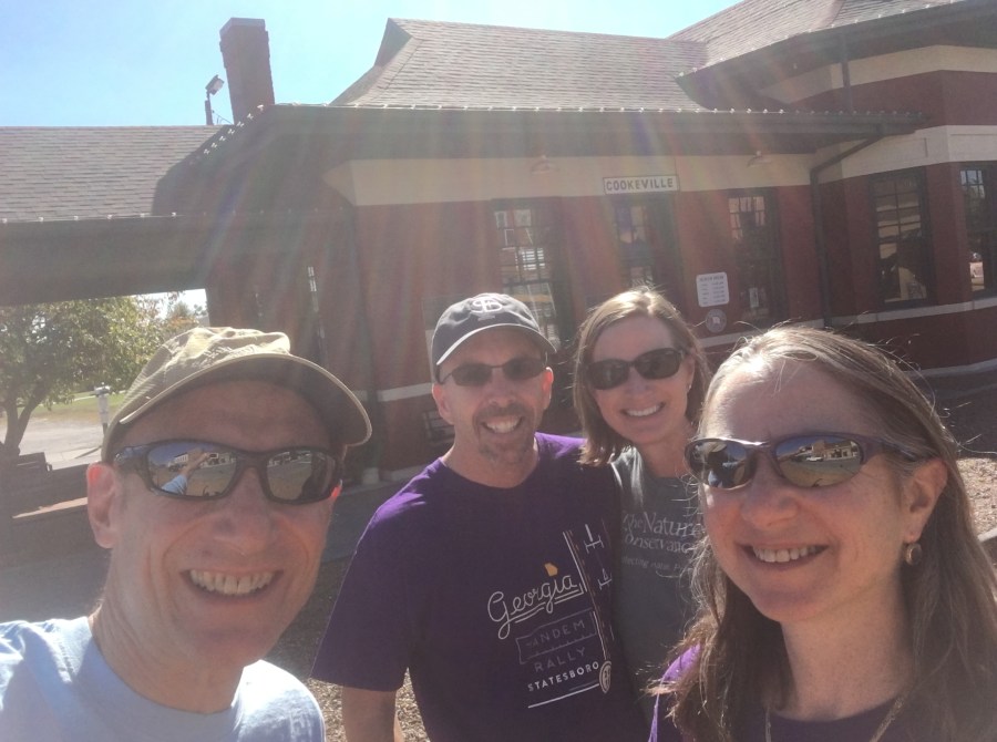 Waiting for the last train to Cookeville with Greg and Ang