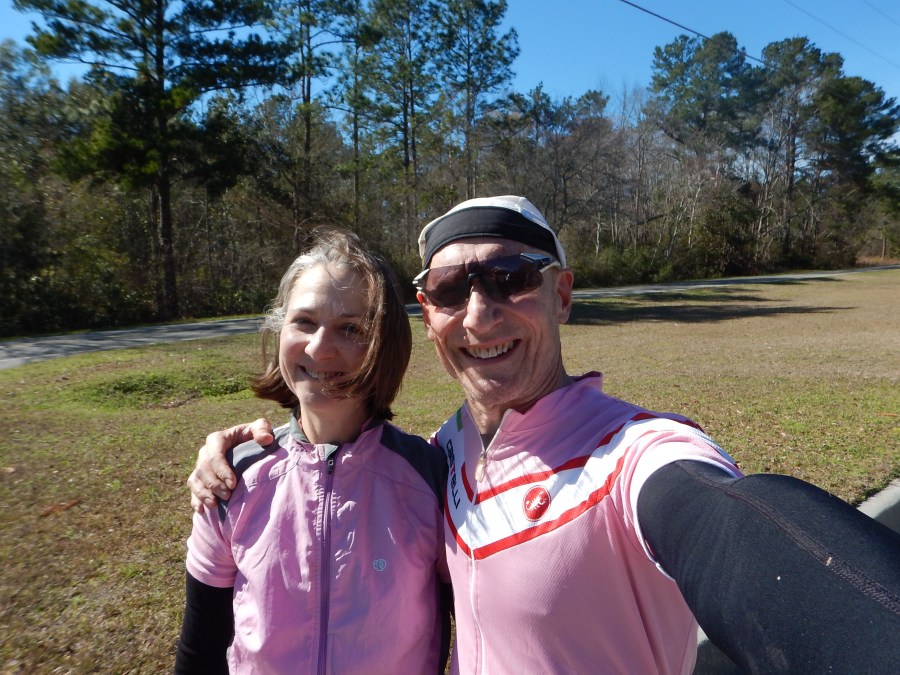 After a very windy ride!