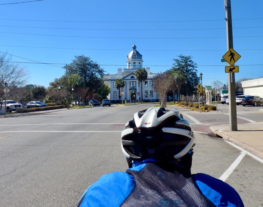 Approaching the Courthouse in Monticello, FL.