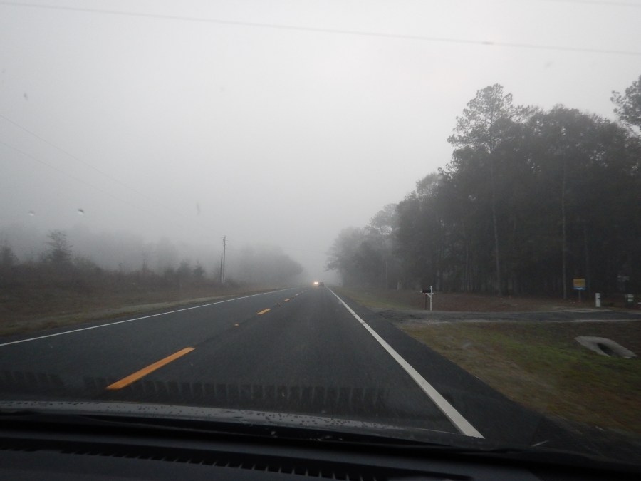 Heavy fog greeted us on the morning of the Sweetheart ride.