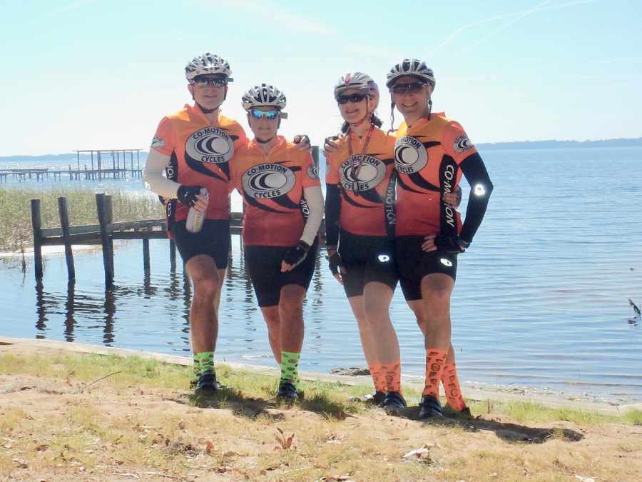 Pedaling with the Parkers.