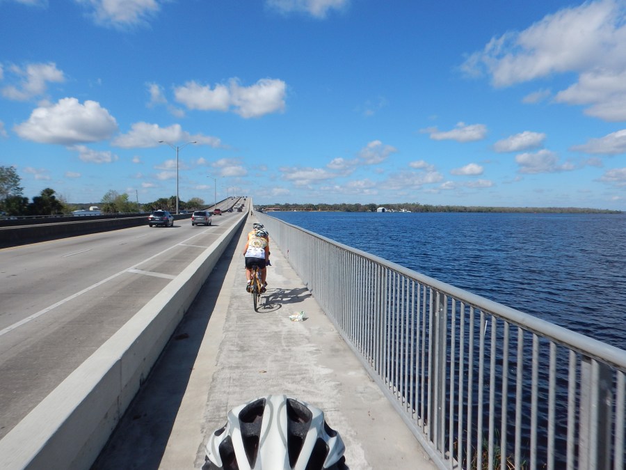 Climbing over the St. Johns River.