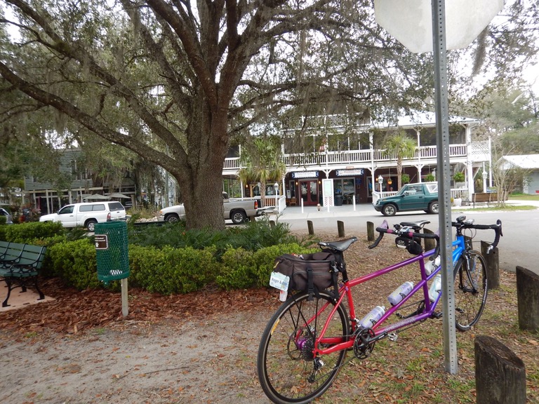 We start the ride in the quaint town of Micanopy.